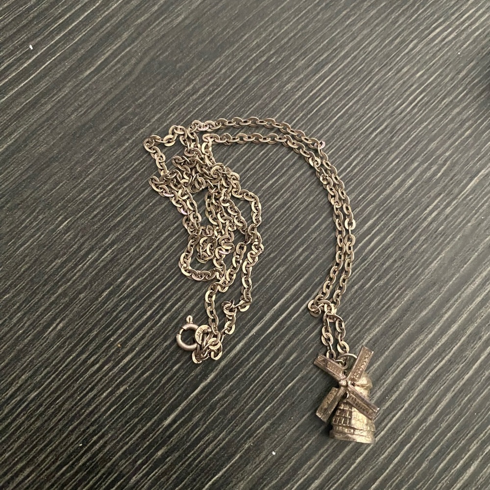 Windmill Pendant Necklace in Sterling silver